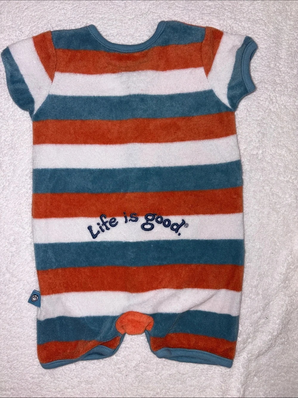 Life is good kids Hooded Jacket Short-Sleeve Bodysuit Set Terry cloth zebra 6/12